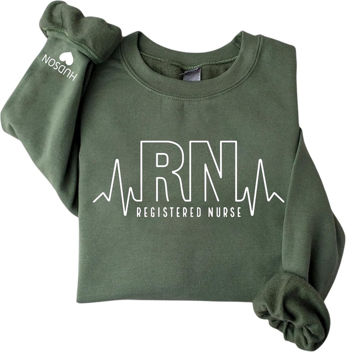 CHILLEVER Custom Registered Nurse Sweatshirt, Personalized RN Crewneck, Nurses Appreciation Gifts, Gift for Nursing Student