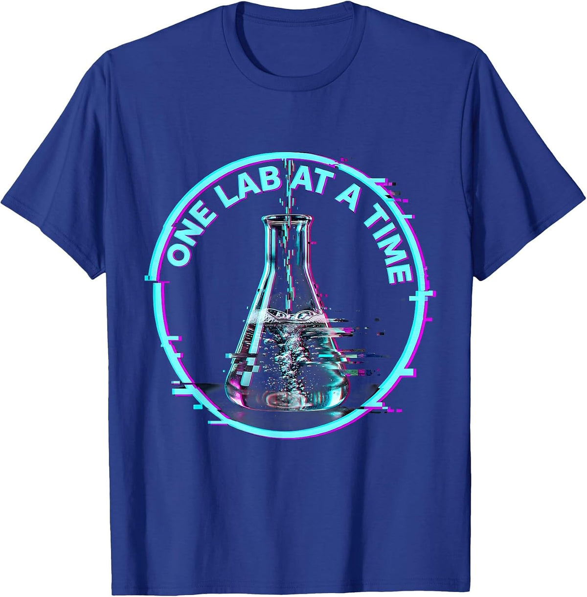 Men's One Lab at a Time Back to School Science Teacher T-Shirt - Royal Blue
