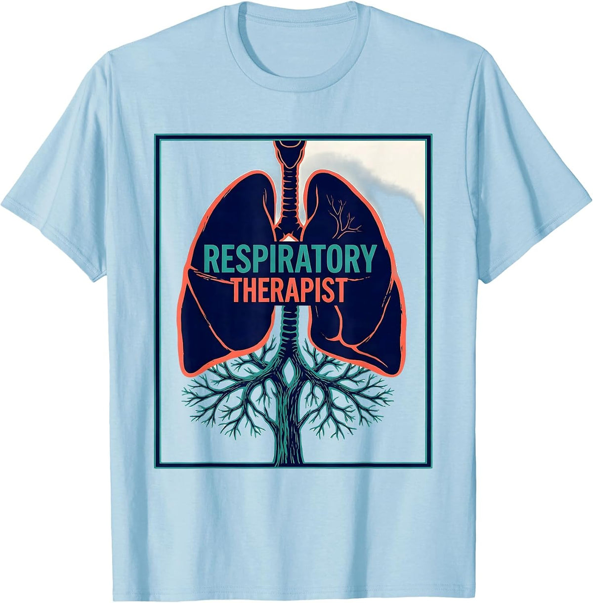 Men's Respiratory Therapist Screenprint Pulmonology RT Graduation T-Shirt - Baby Blue