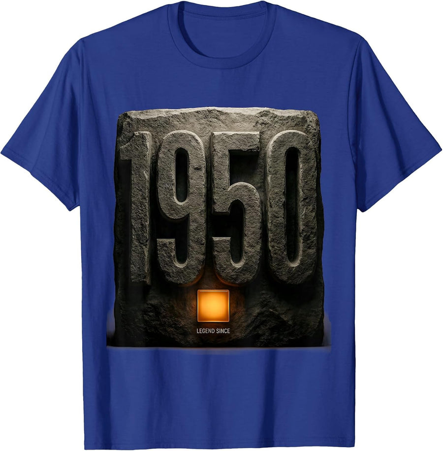 Legend Since 1950 Vintage Birthday Milestone Gift Men Women T-Shirt - Royal Blue