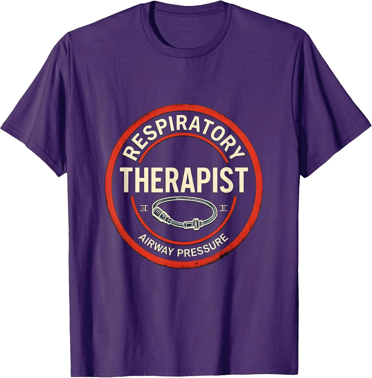 Men's Respiratory Therapist Airway Pressure Professional T-Shirt - Purple