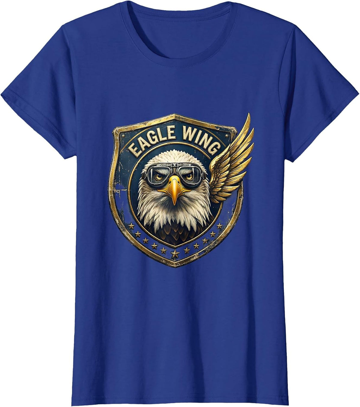 Women's Eagle Wing Vintage Bald Eagle Wildlife Lover Pride Kids T-Shirt - Royal Blue