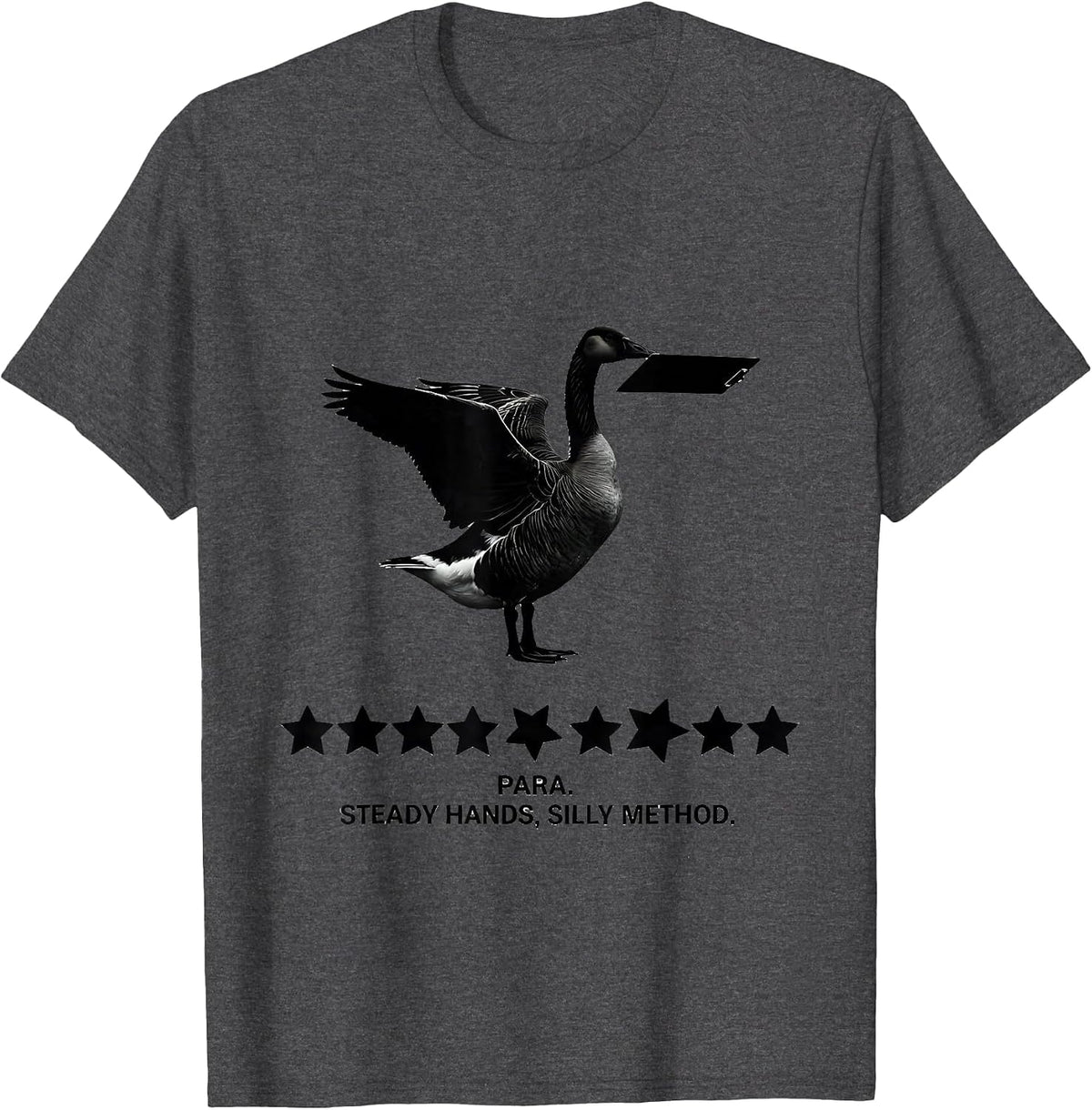Men's Para Steady Hands Silly Method Funny Paraprofessional SPED T-Shirt - Dark Heather Grey