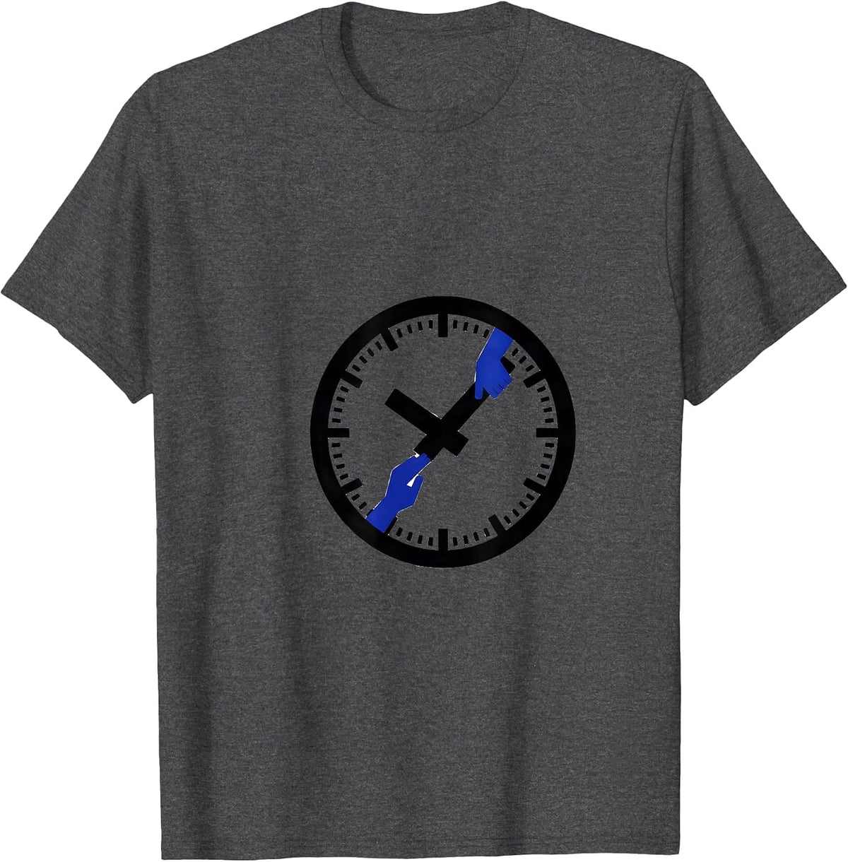 Men's Swiss Clock Pharmacy Tech Humor Gift T-Shirt - Dark Heather Grey