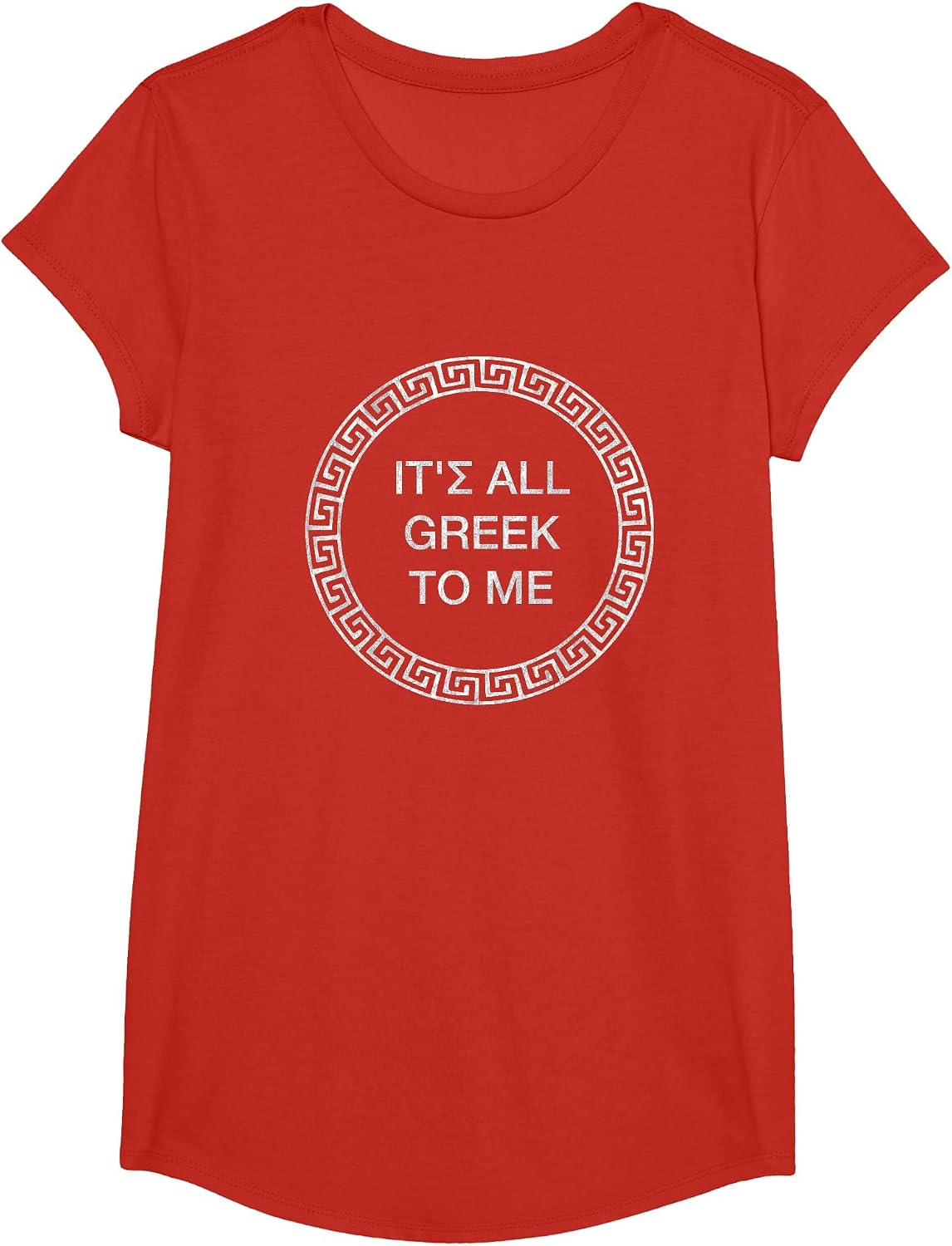 Greek T-Shirt | It's All Greek to Me T-Shirt - Girls Red