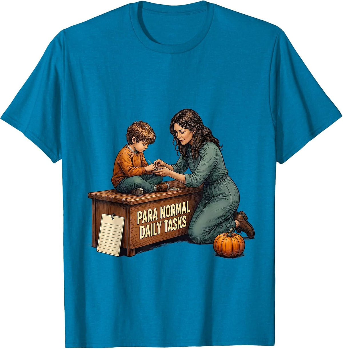 Para Normal Daily Tasks Funny Ghost Paraprofessional T-Shirt - Sapphire Blue