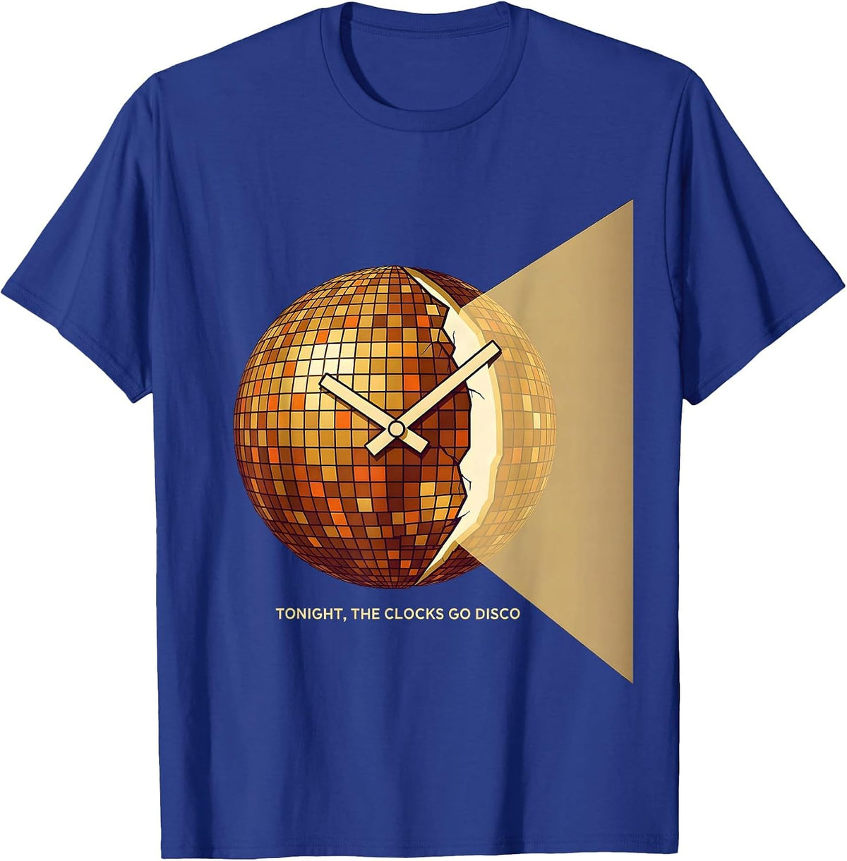 Tonight, The Clocks Go Disco Retro 70s Disco Party Costume T-Shirt - Royal Blue