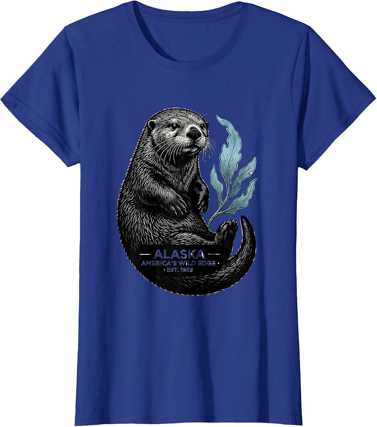 Women's Alaska America's Wild Edge Est. 1959 Souvenir T-Shirt - Royal Blue