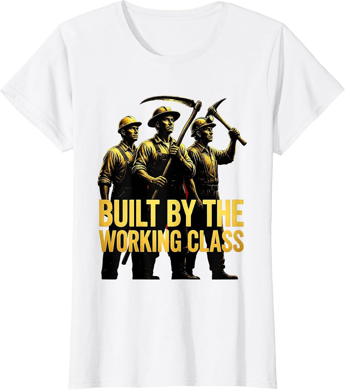 Women's Built by the Working Class Communist Aesthetic T-Shirt - White