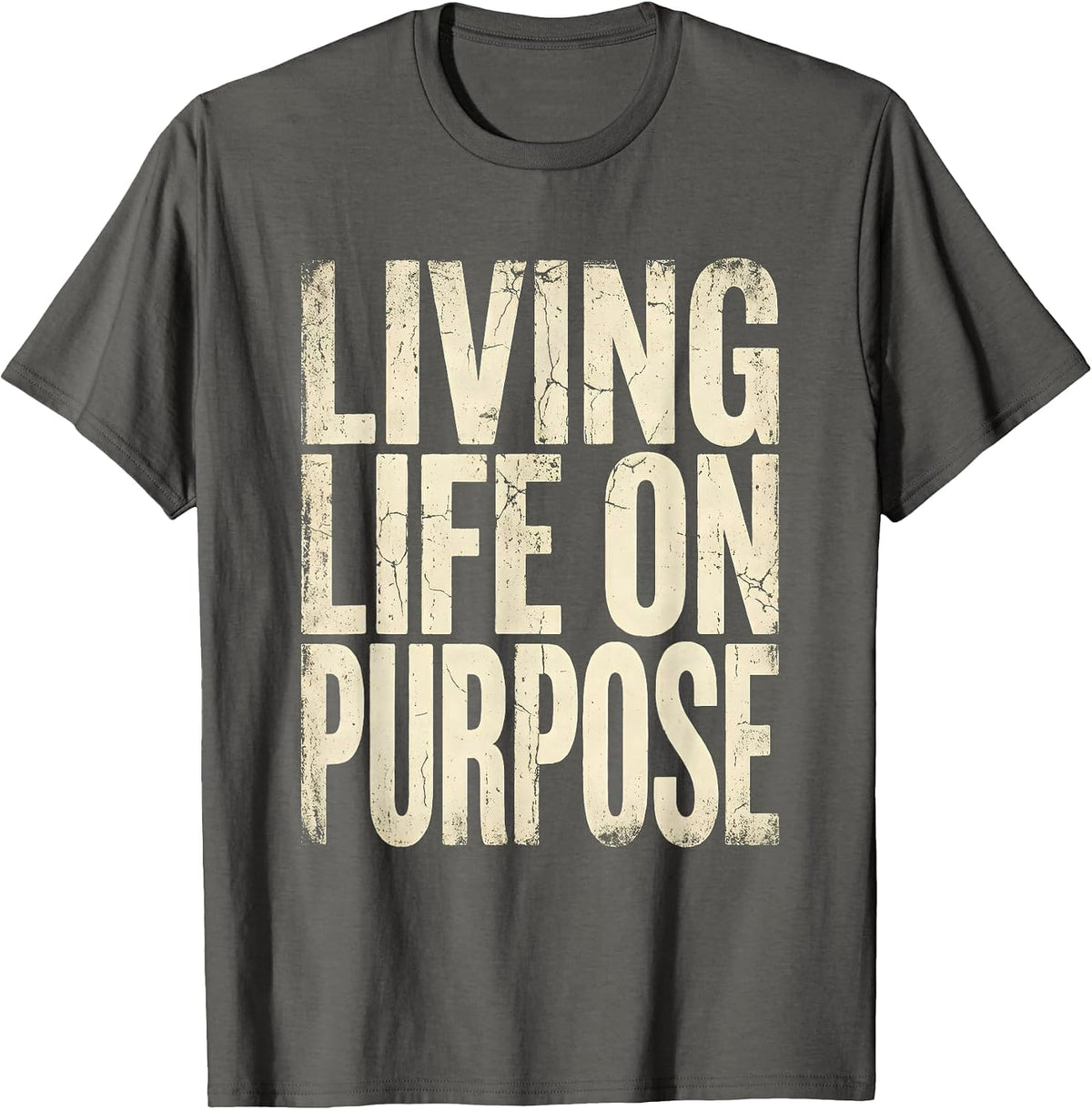 Living Life On Purpose Occupational Therapy Design T-Shirt - Asphalt Grey