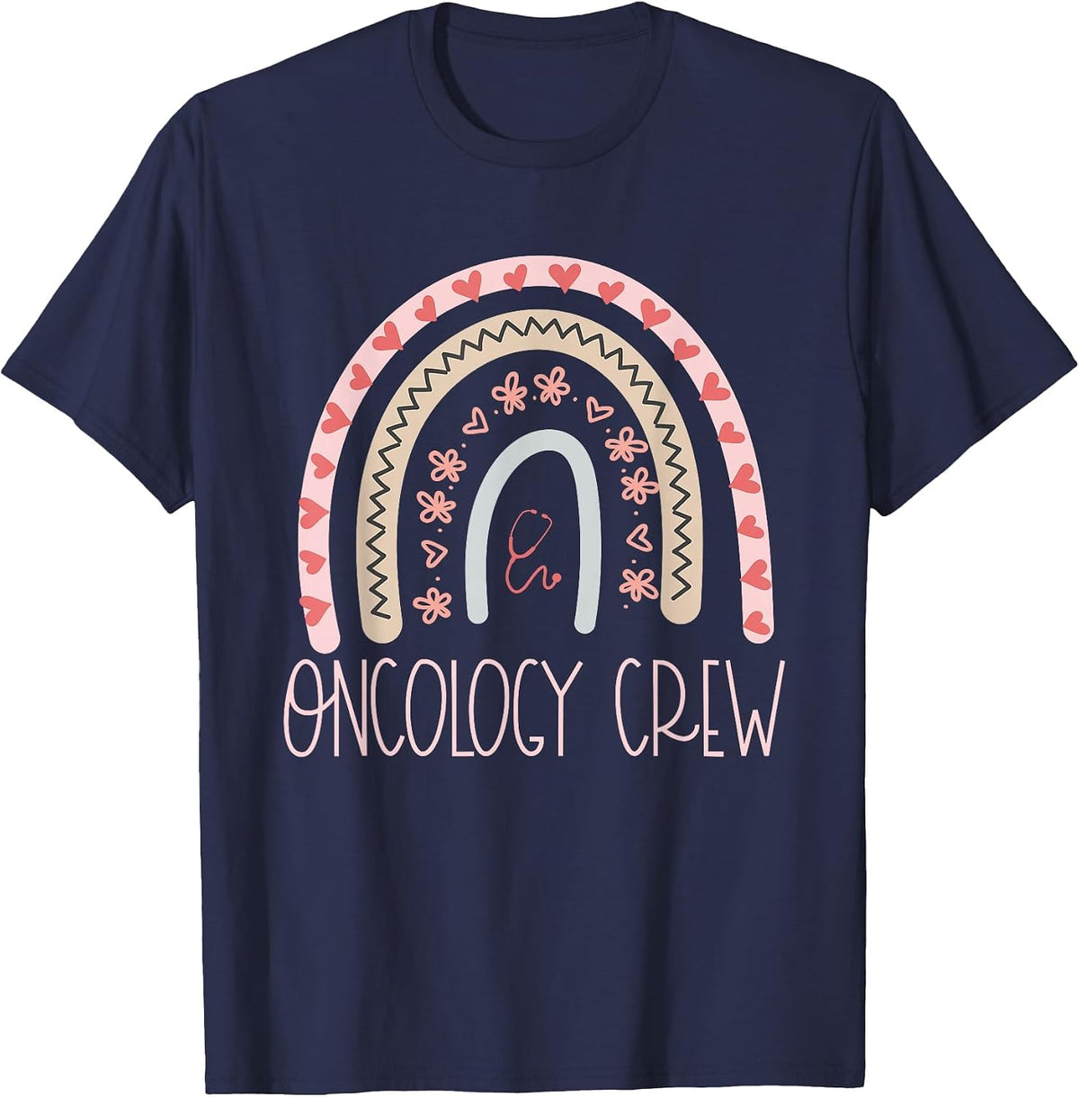 Oncology Nurse Week Medical Assistant Team Cancer Doctor T-Shirt - Navy Blue