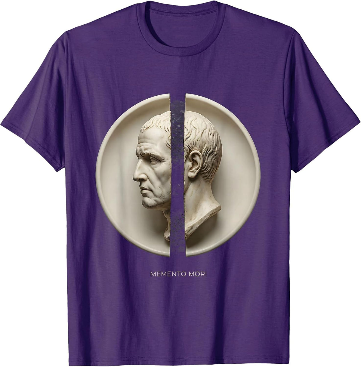 Memento Mori Minimalist Philosopher Stoic Philosophy Quote T-Shirt - Purple