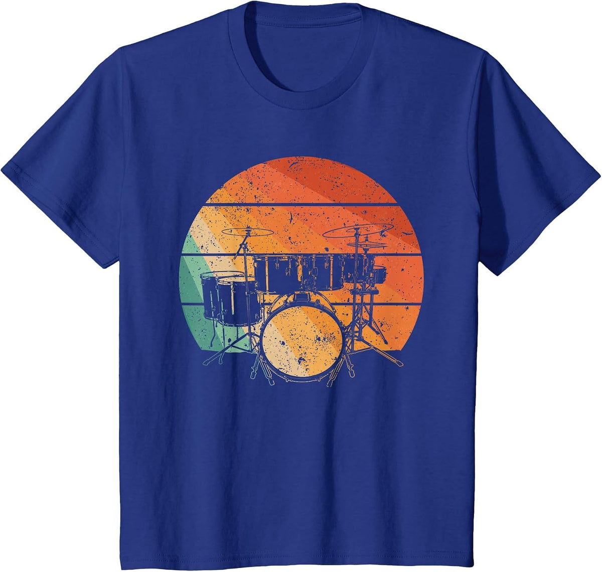 Cool Drummer Design for Men Women Drumming Drum Set Drummer T-Shirt - Royal Blue