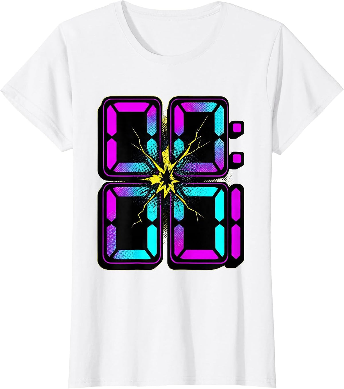 Women's Y2K Millennium Countdown Clock One Second T-Shirt - White
