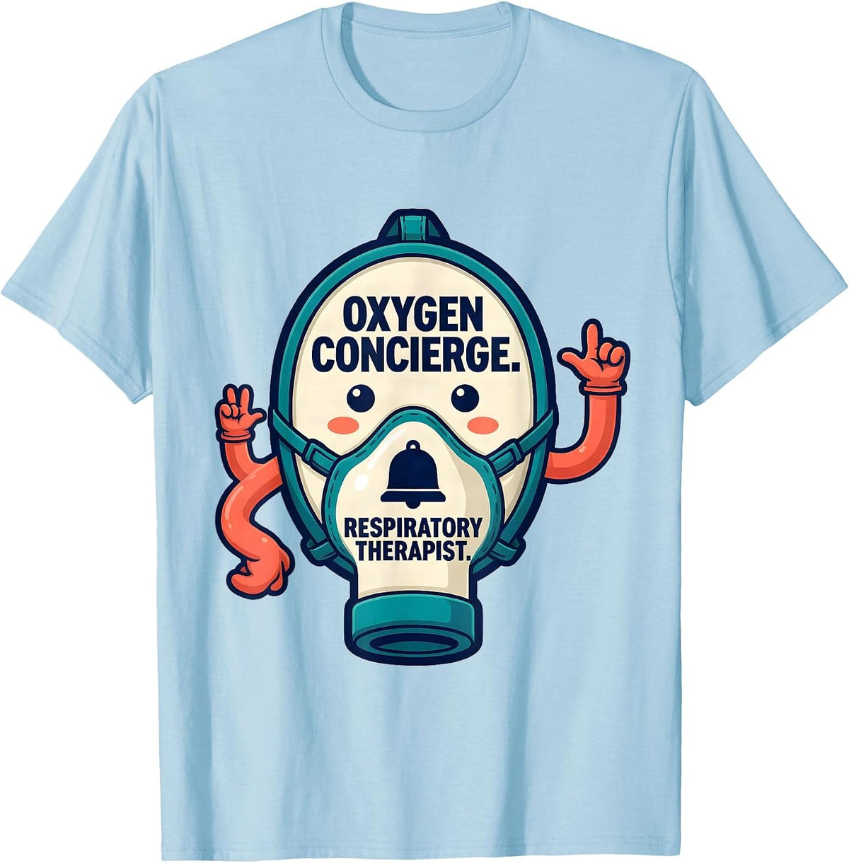 Men's Oxygen Concierge. Respiratory Therapist. RT Humor T-Shirt - Baby Blue