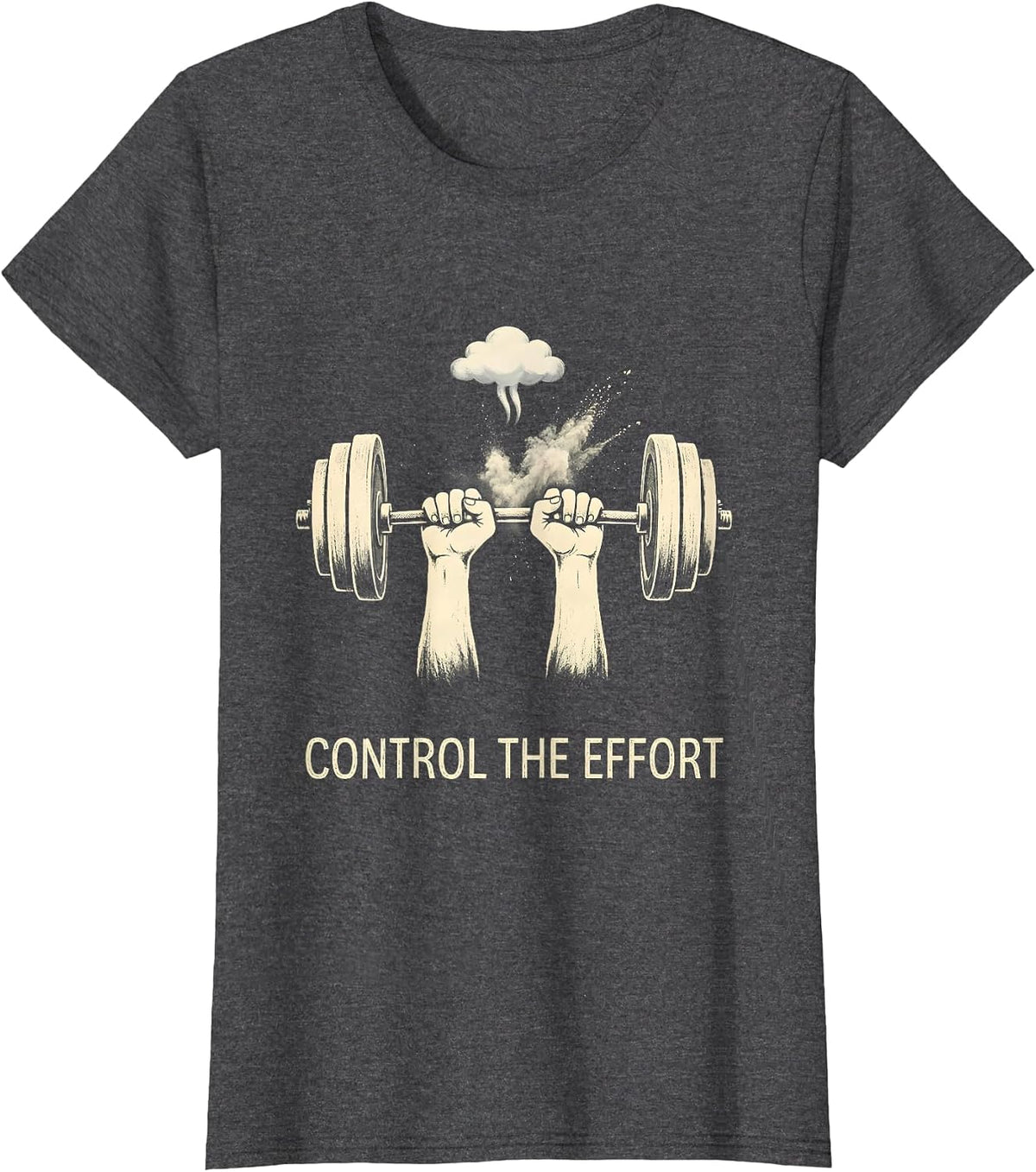 Women's Control The Effort Stoic Philosophy Quote Marcus Aurelius T-Shirt - Dark Heather Grey