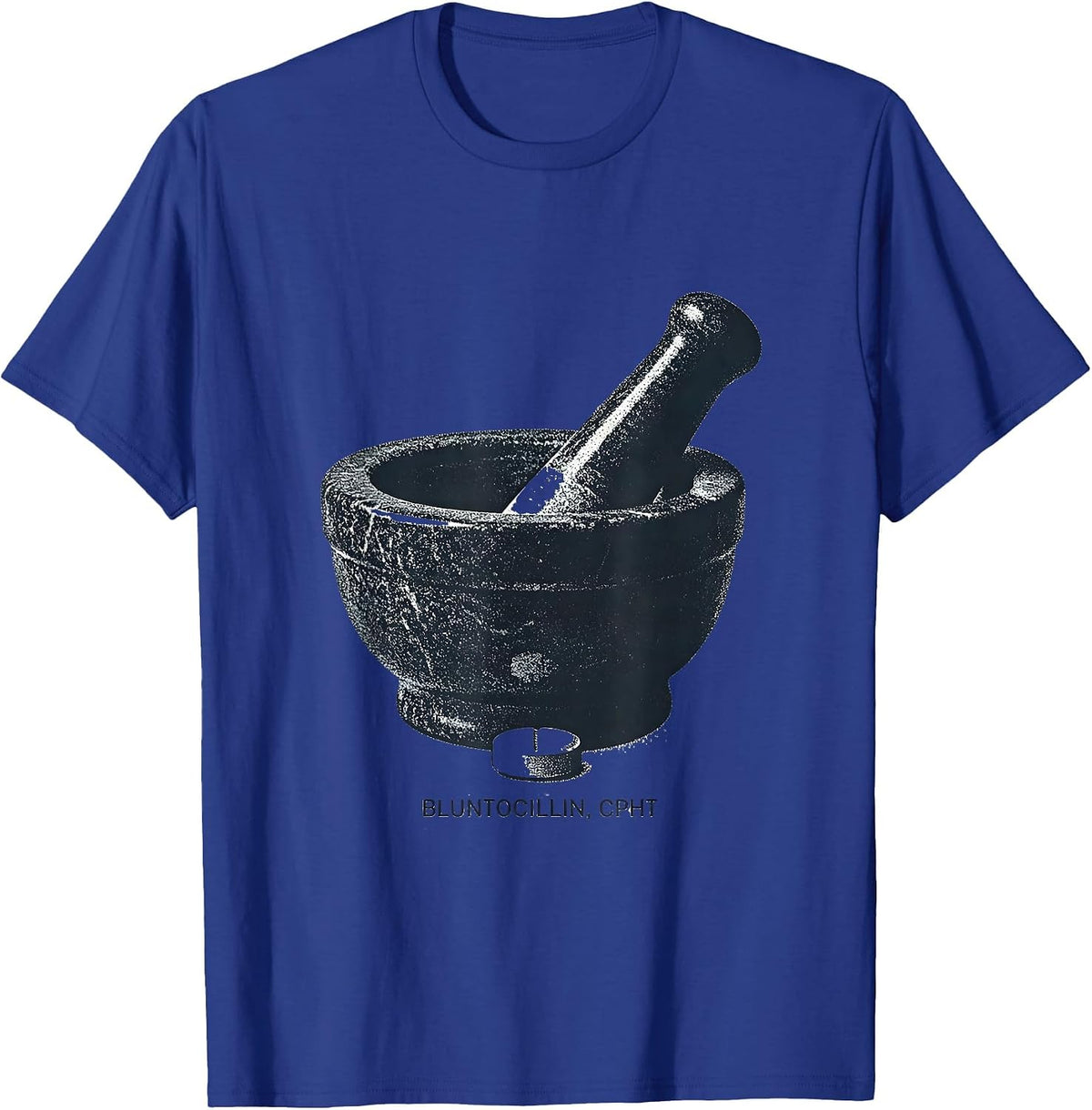 Men's Bluntocillin, CPhT Funny Pharmacy Tech Pun Humor T-Shirt - Royal Blue