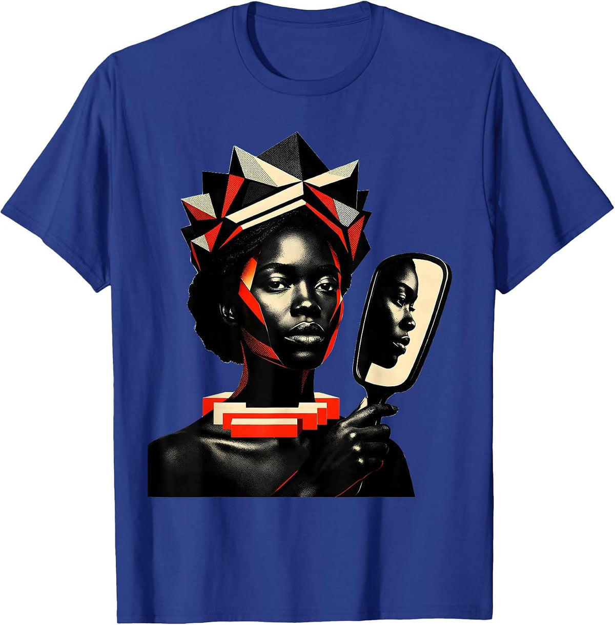 Black Woman Bust Pride Empowerment Juneteenth Gift T-Shirt - Royal Blue
