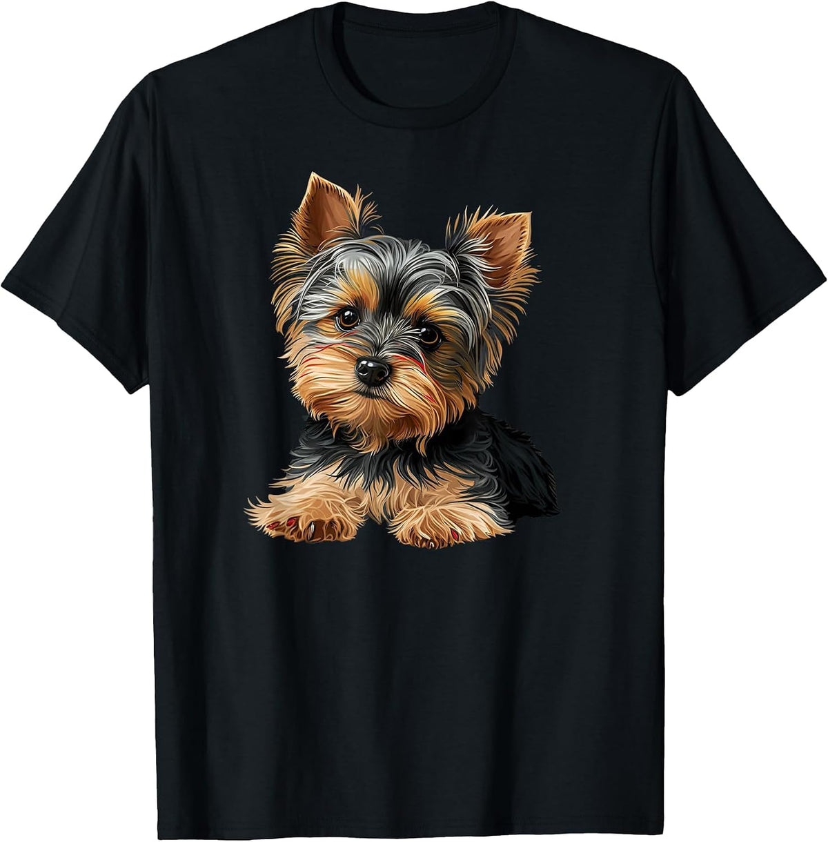 Funny Yorkshire Terrier Cute Puppy T-Shirt - Black