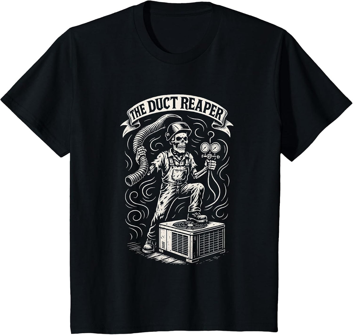 Funny HVAC Technician Design for Men Cooling Heating Joke T-Shirt - Black