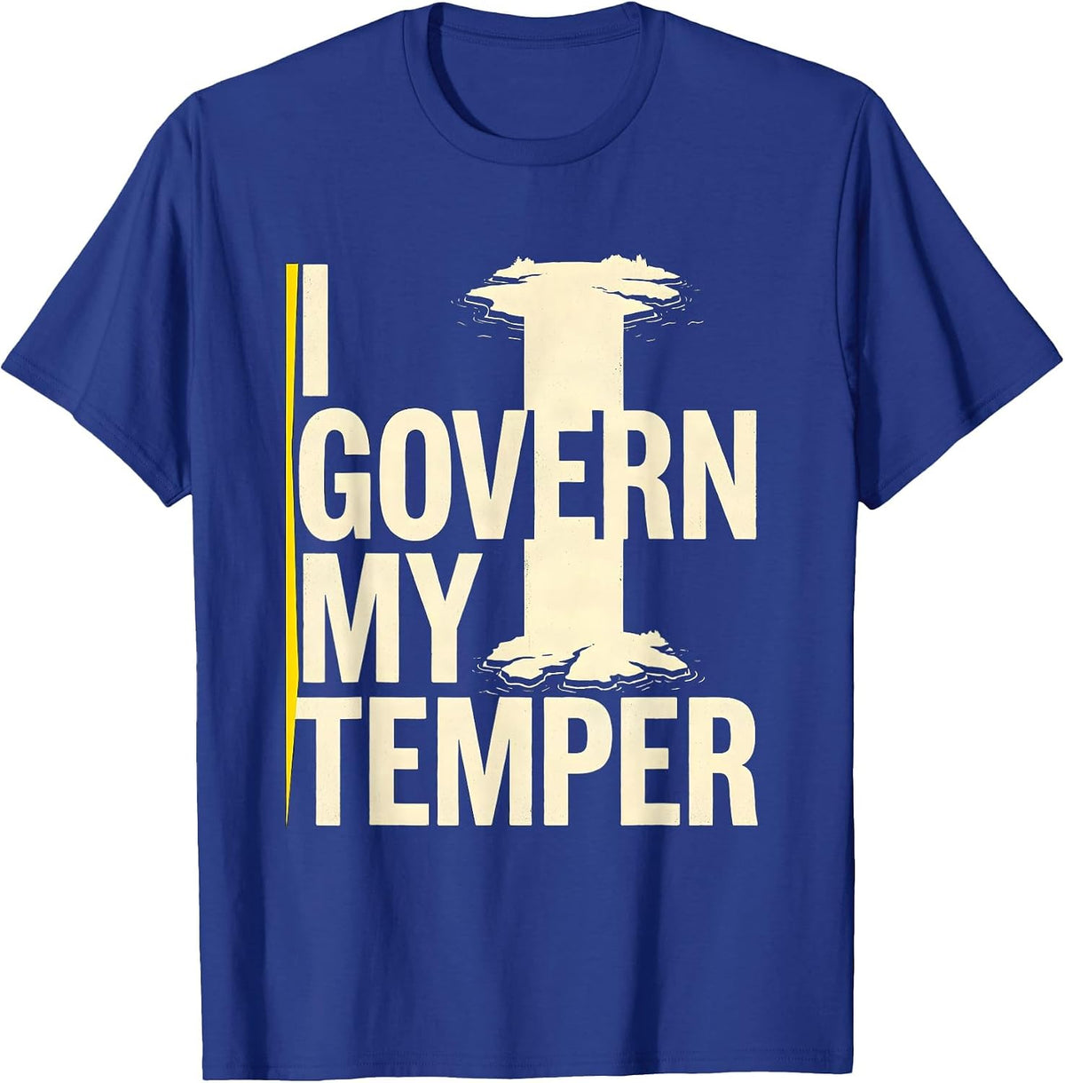 I Govern My Temper Stoic Philosophy Quote Marcus Aurelius T-Shirt - Royal Blue