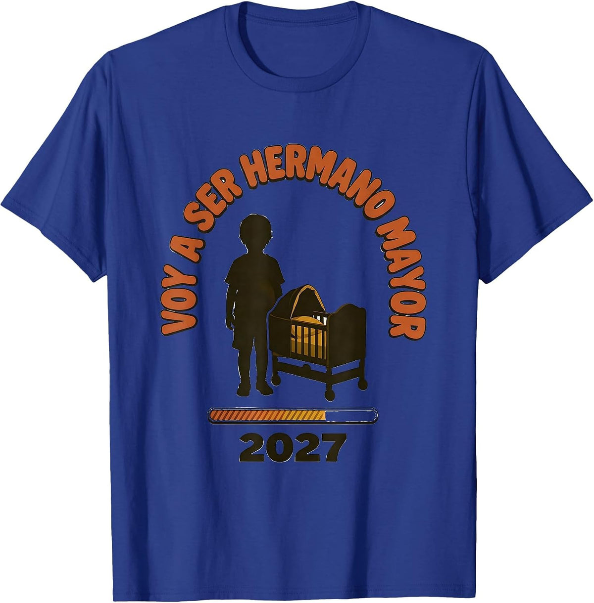 Men's Voy A Ser Hermano Mayor 2027 Spanish Big Sibling T-Shirt - Royal Blue