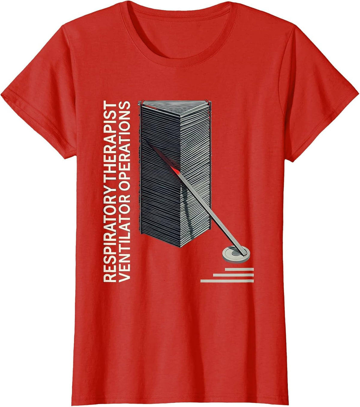 Respiratory Therapist Ventilator Operations Professional T-Shirt - Red