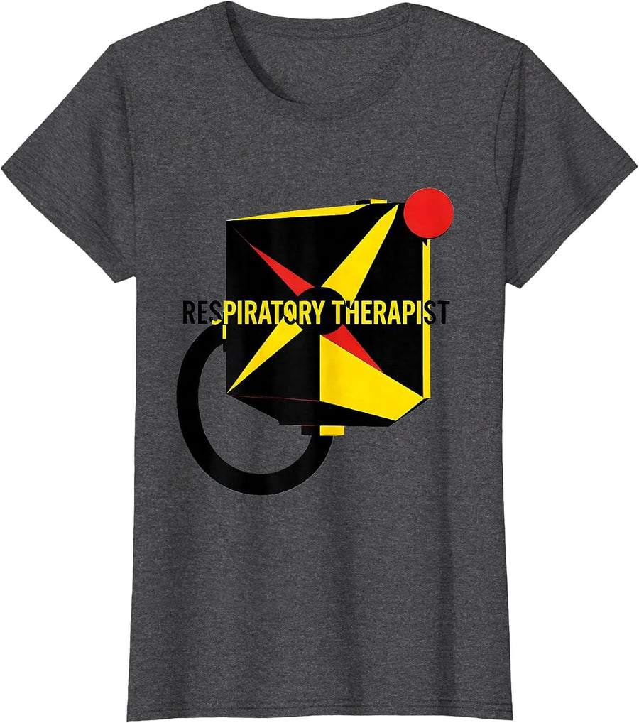 Women's Respiratory Therapist Modernist RT Profession Pride T-Shirt - Dark Heather Grey