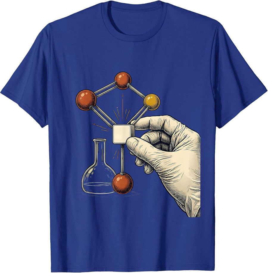 Chemistry Periodic Table Molecular Structure Nerd Humor T-Shirt - Royal Blue