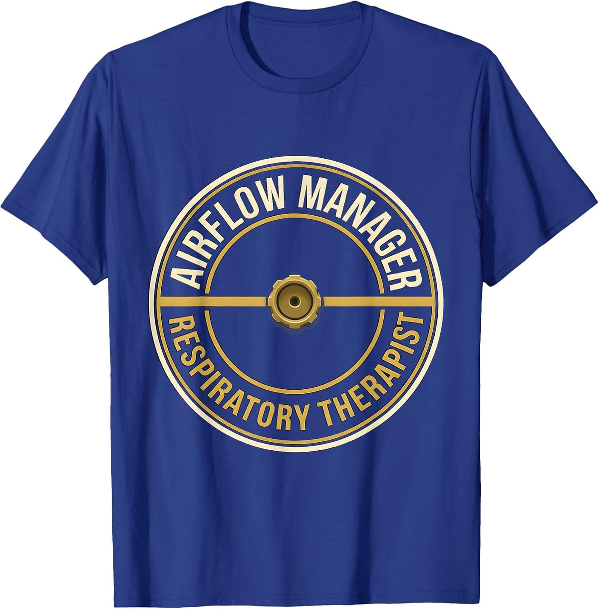 Men's Airflow Manager Respiratory Therapist Occupational Humor T-Shirt - Royal Blue