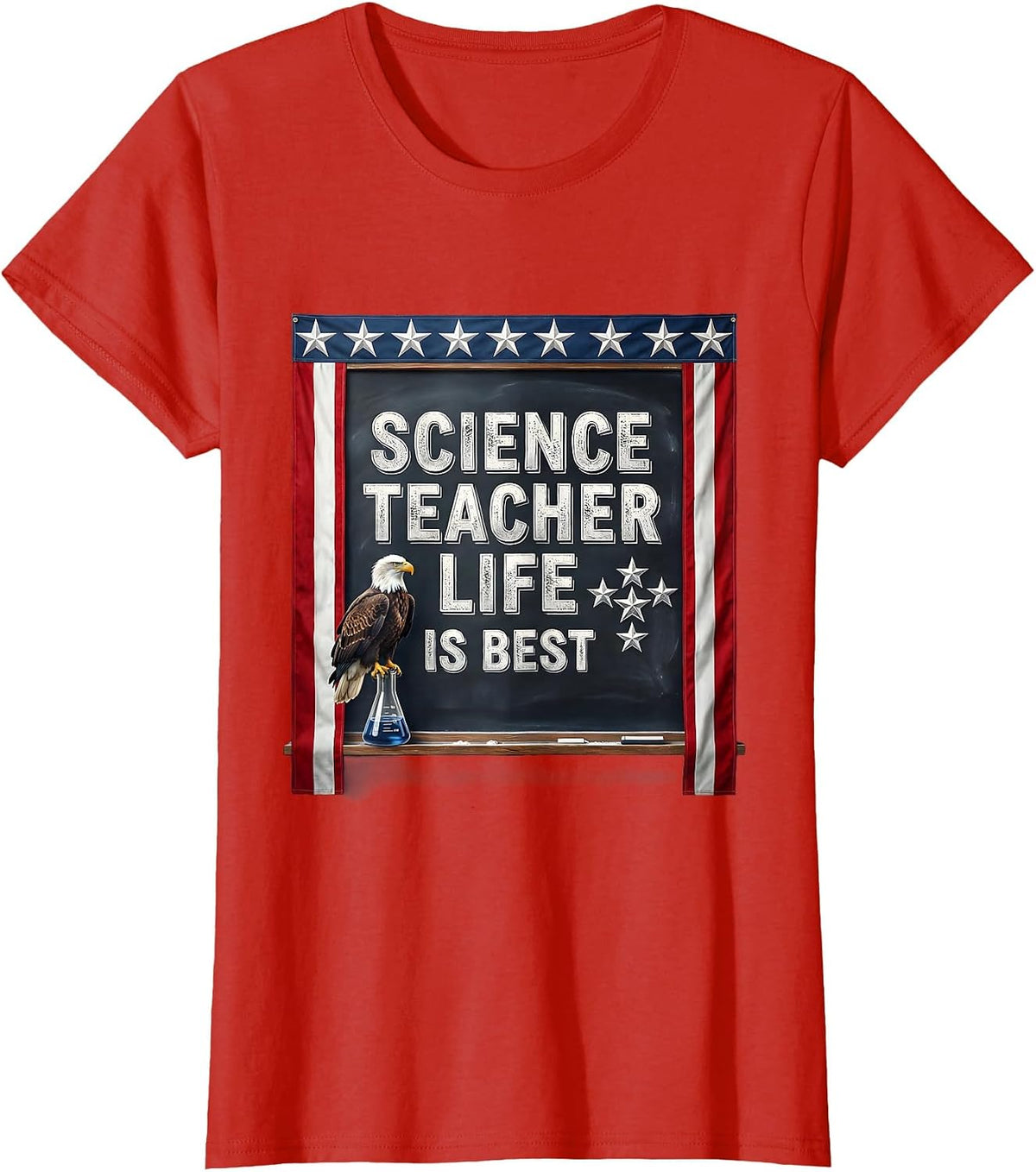 Science Teacher Life Is Best Back to School Design T-Shirt - Red