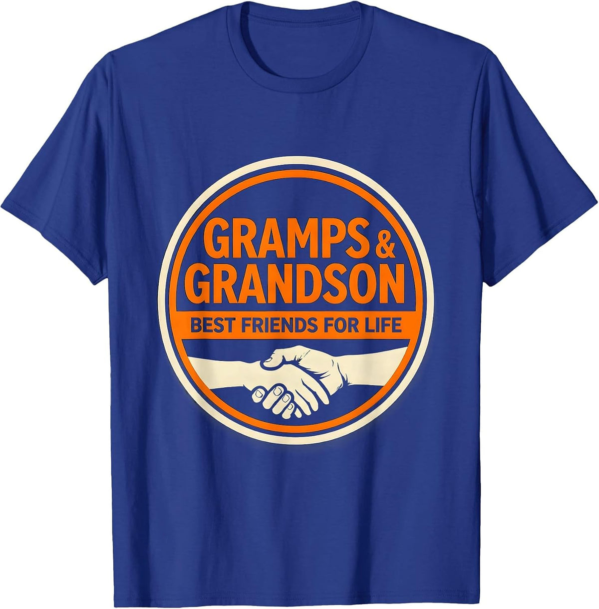 Gramps And Grandson Best Friends For Life Matching T-Shirt - Royal Blue