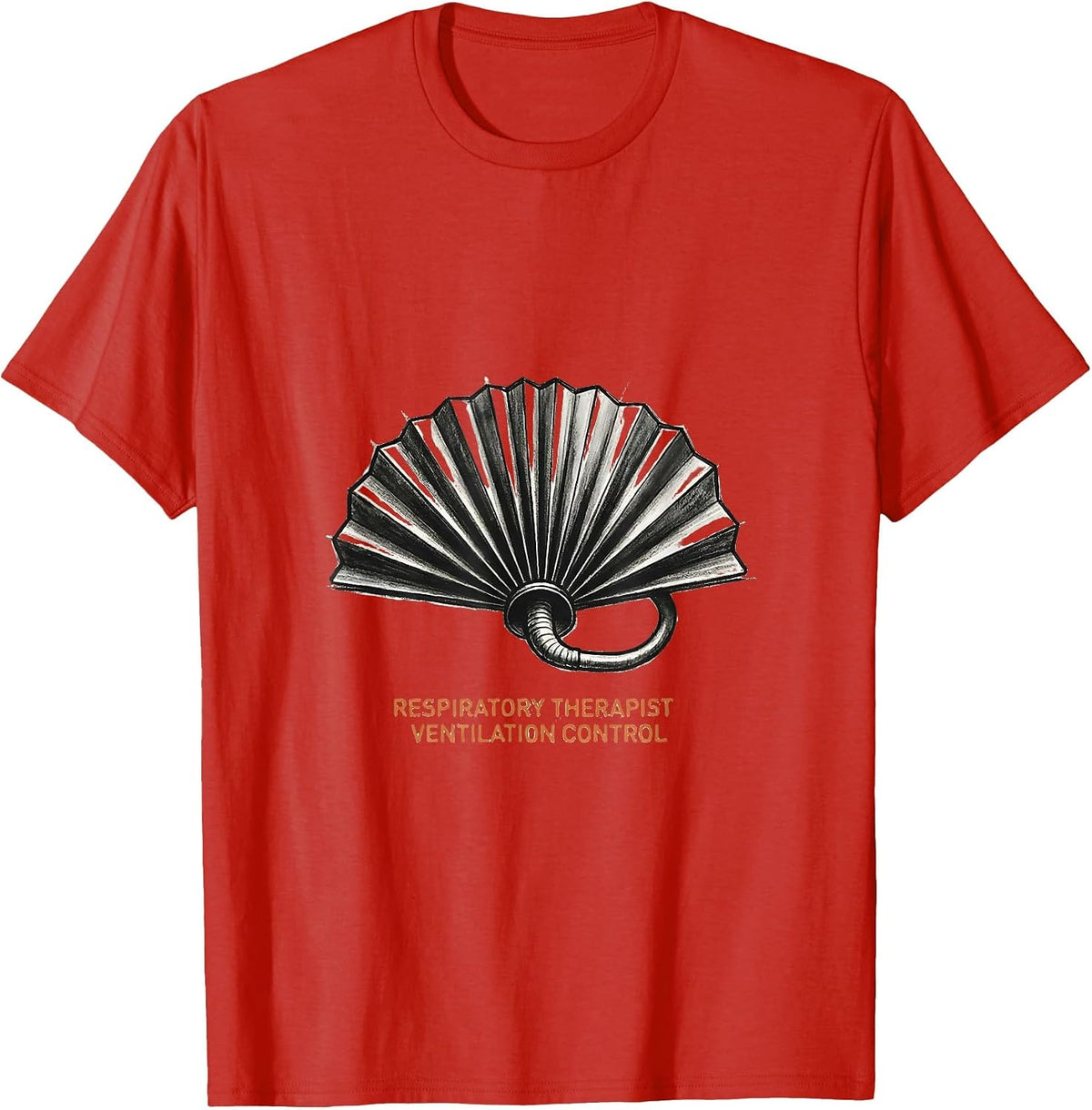 Men's Respiratory Therapist Ventilation Control Minimalist T-Shirt - Red