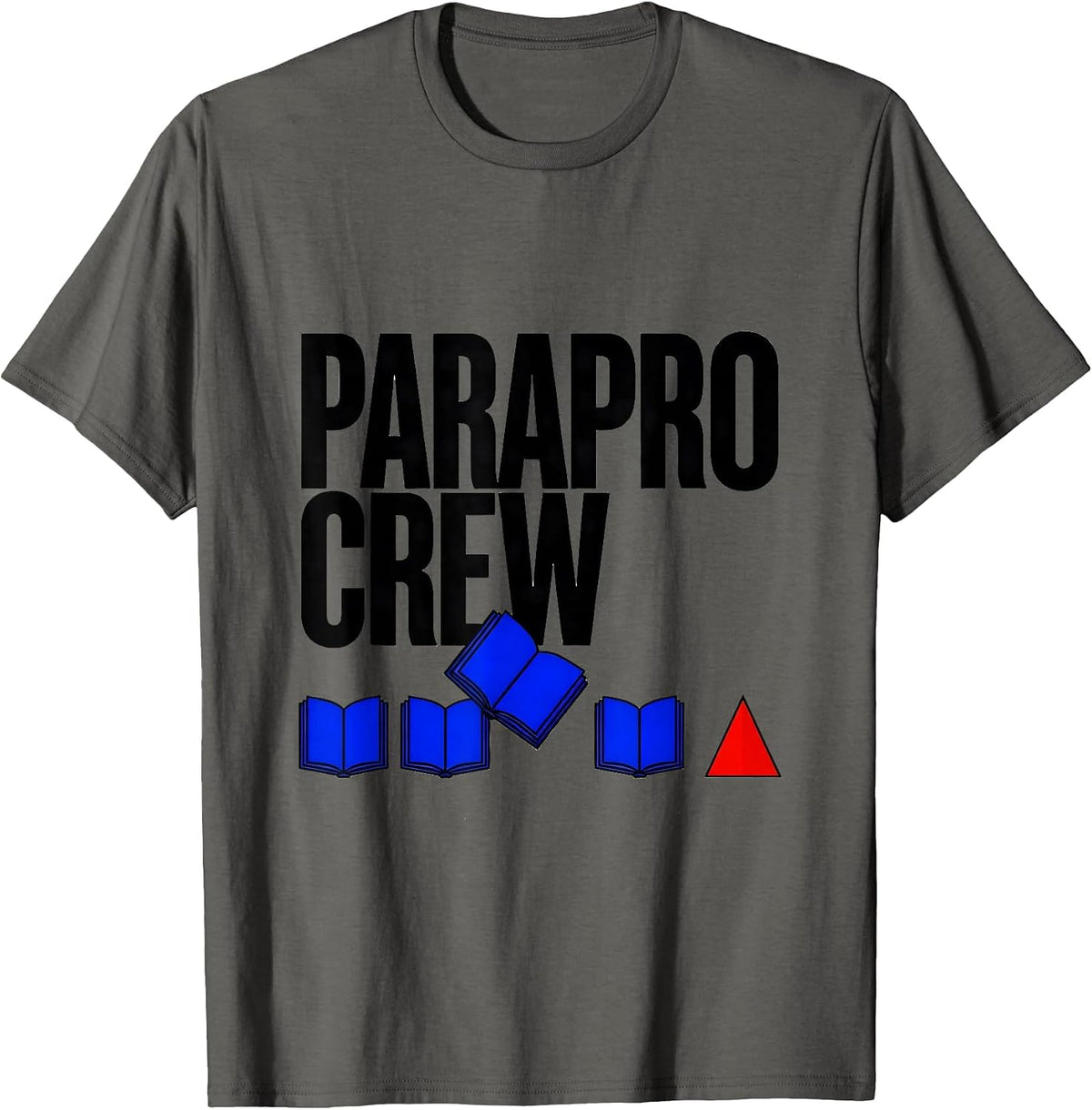 Parapro Crew Bauhaus Modernist Teacher Appreciation Back T-Shirt - Asphalt Grey