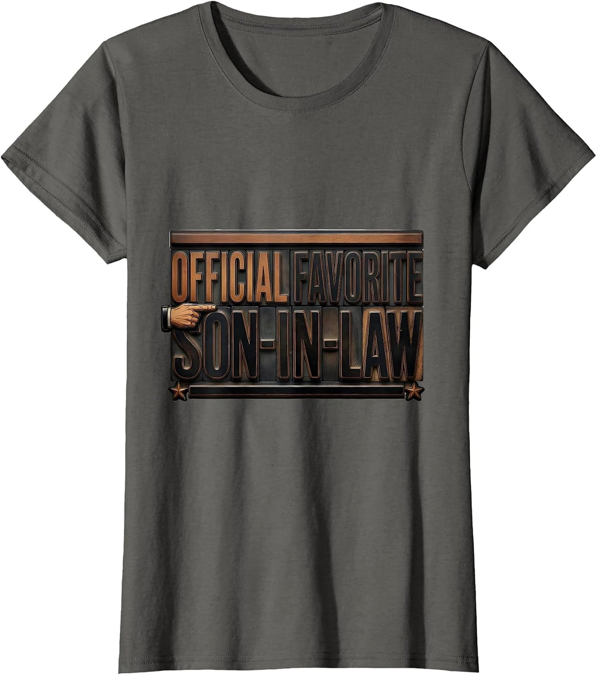 Women's Official Favorite Son-In-Law Funny In-Law Family Humor T-Shirt - Asphalt Grey