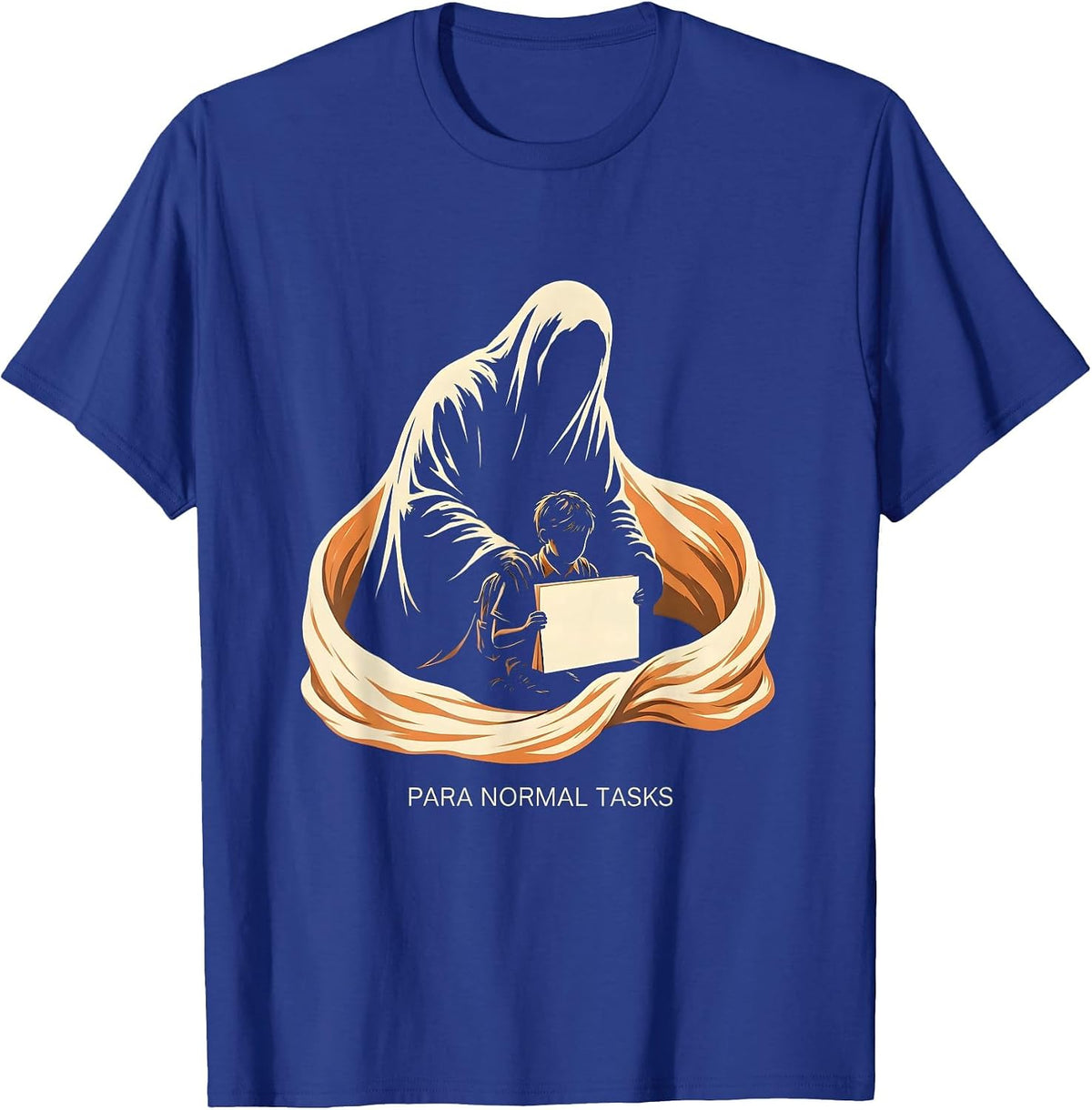 Men's Para Normal Tasks Ghost SpEd Paraprofessional Halloween T-Shirt - Royal Blue