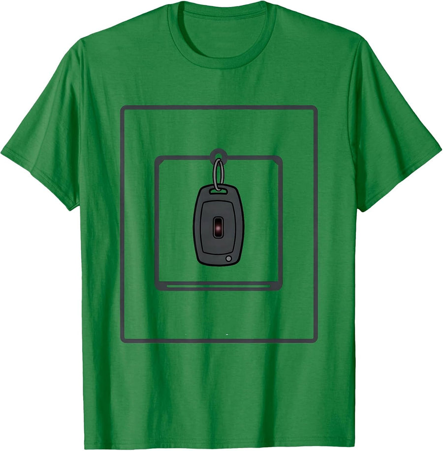 Men's Patrol Vehicle Key Fob Funny Police Officer Gift T-Shirt - Kelly Green