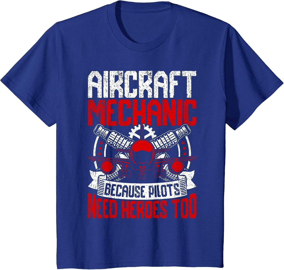 Funny Aircraft Mechanic Men Women Aviation Mechanic T-Shirt - Royal Blue