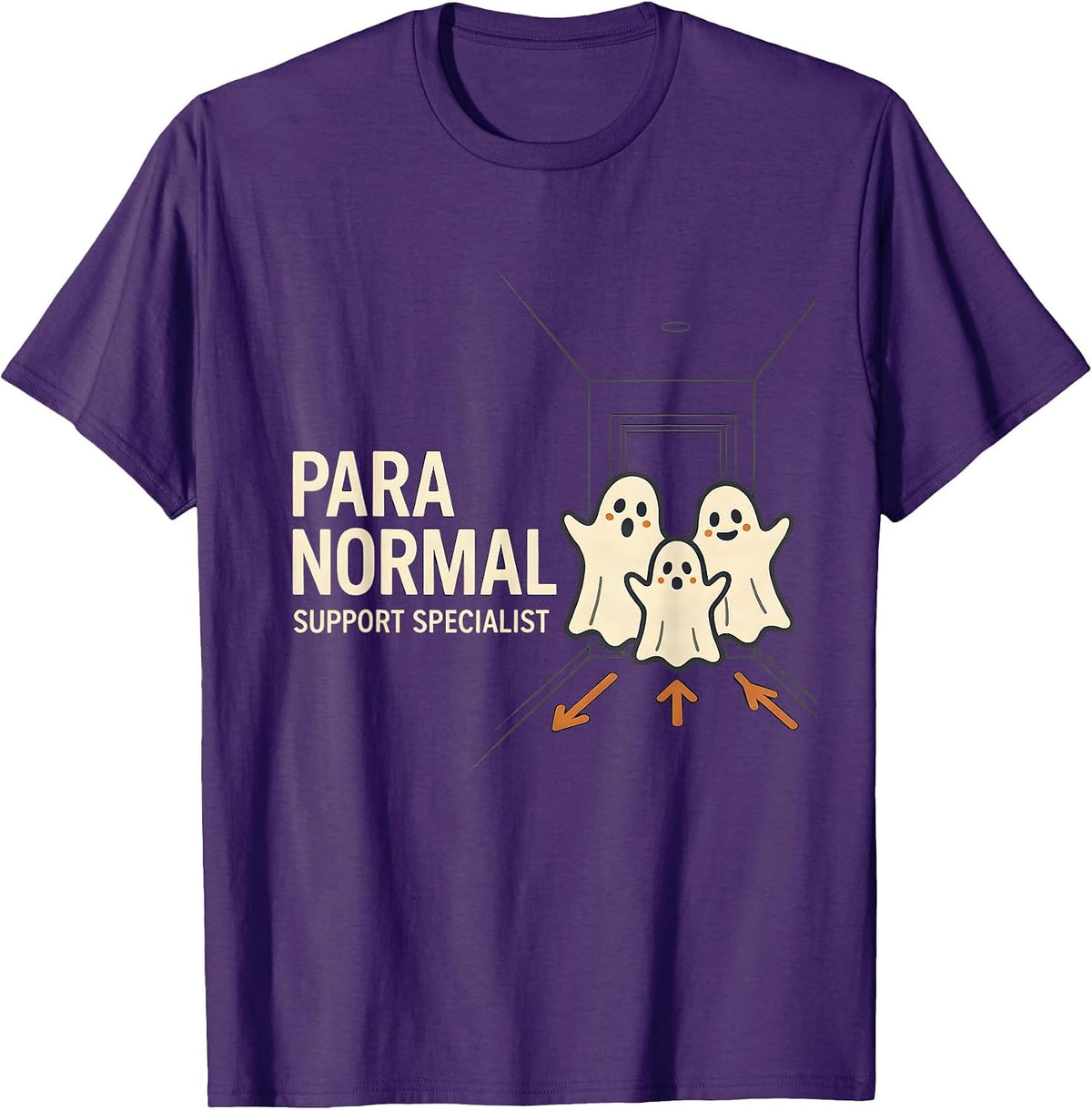 Para Normal Support Specialist Funny Ghost Paraprofessional T-Shirt - Purple