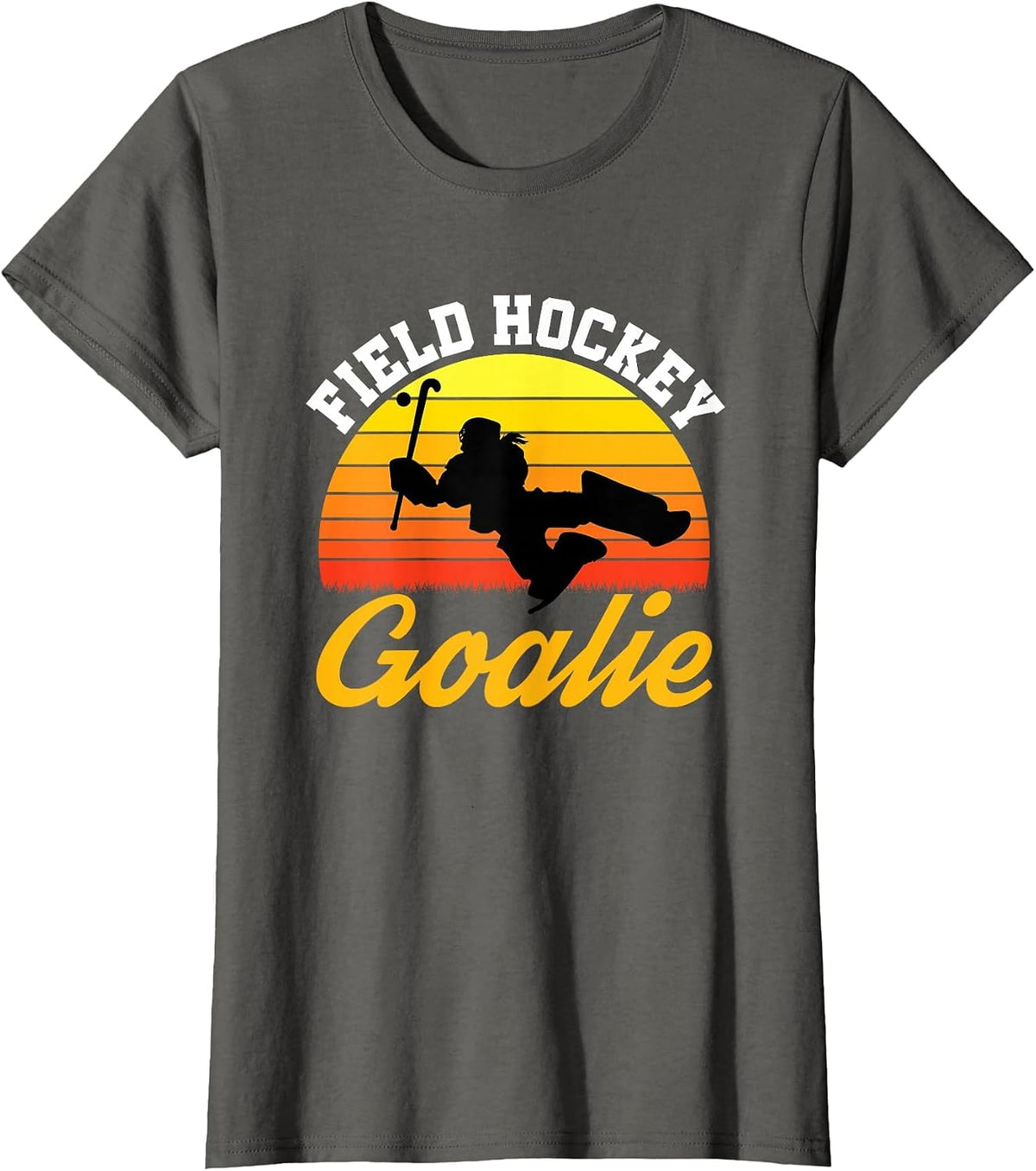 Retro Field Hockey Goalie T-Shirt - Asphalt Grey
