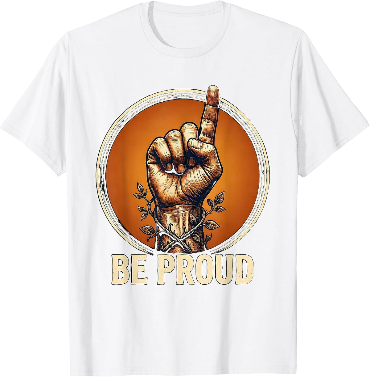 Men's Be Proud ASL Sign Language Deaf Education Teacher Kindness T-Shirt - White
