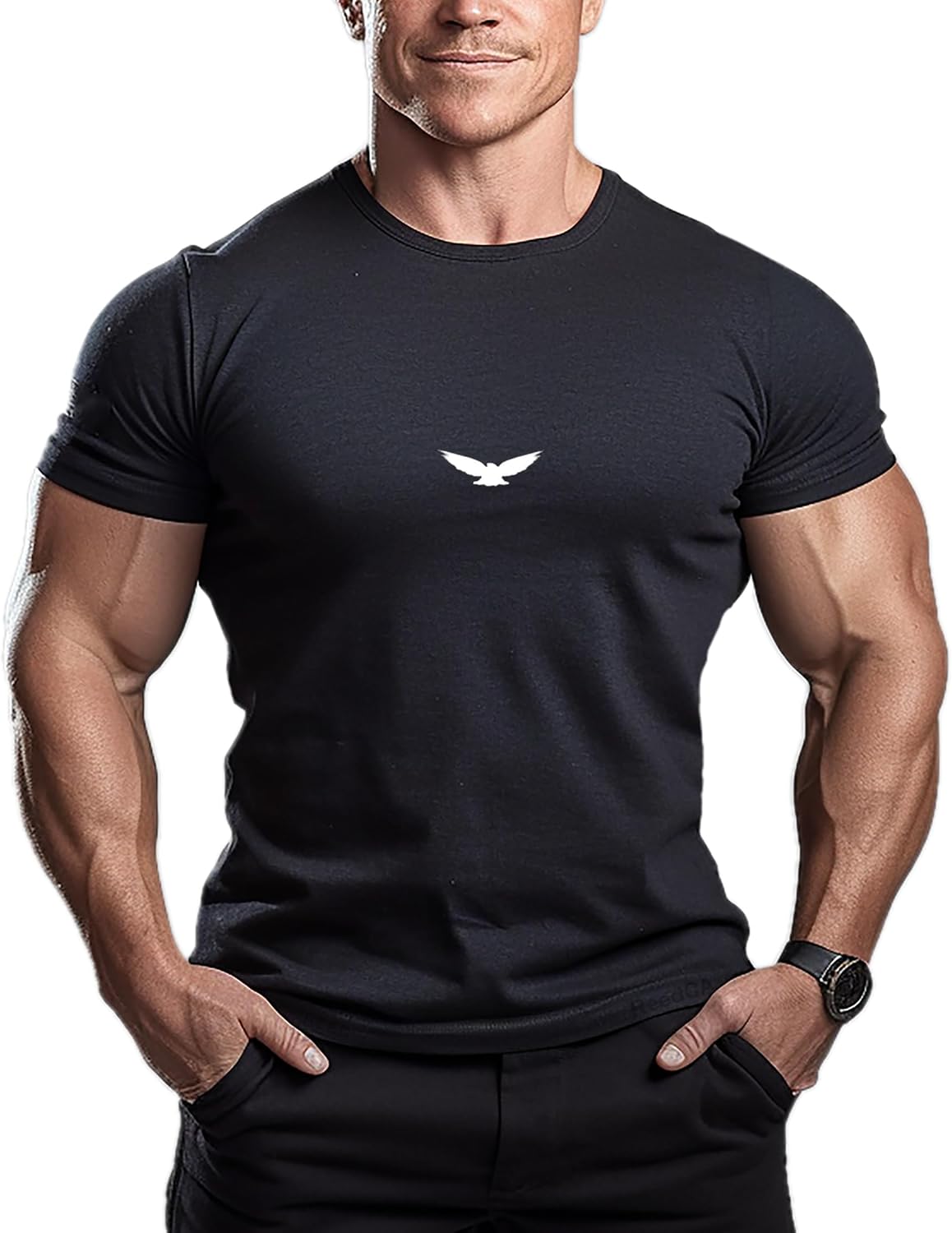 ReedCA Men's Eagle T-Shirt - Black