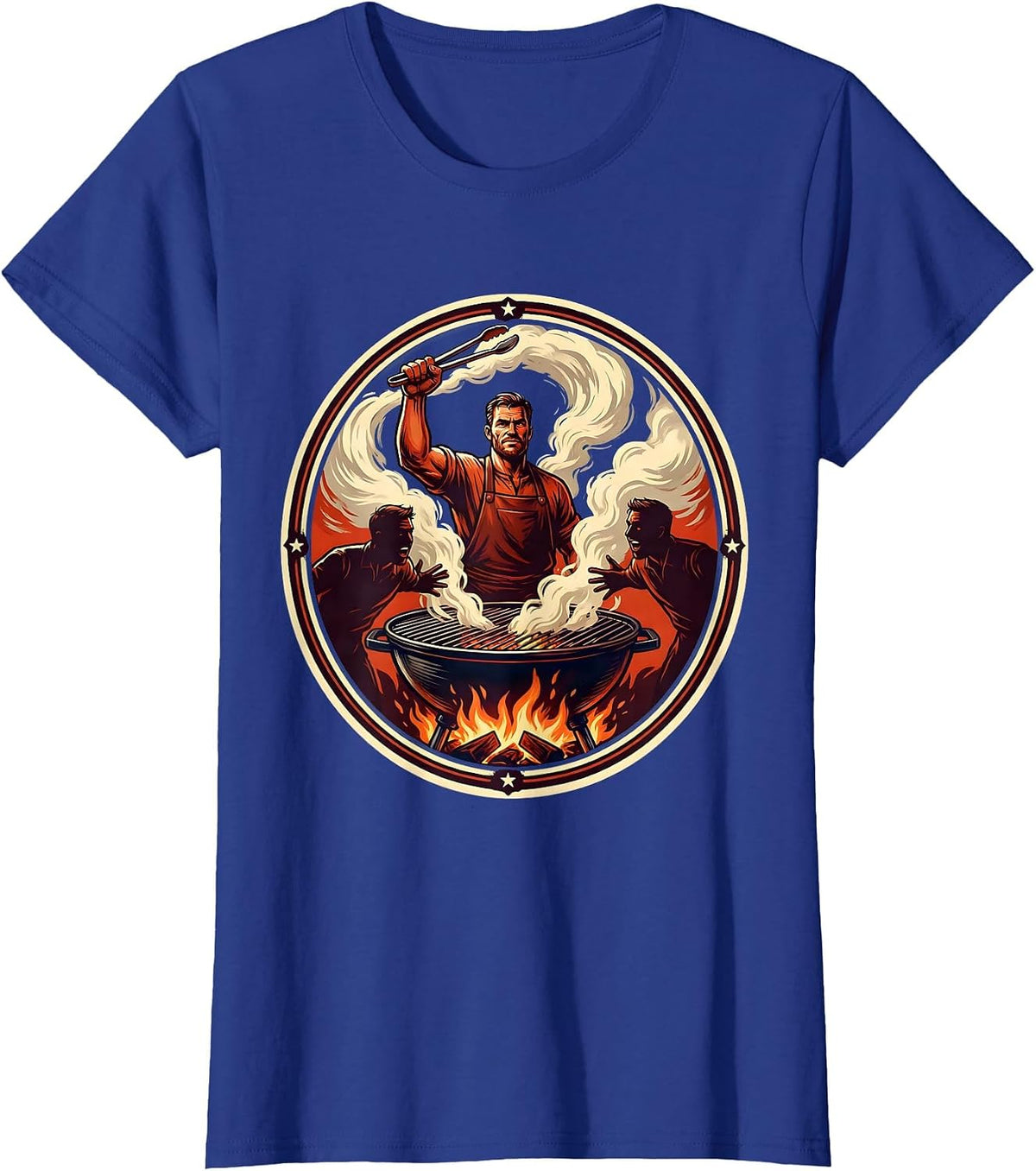 Women's Son In Law Favorite Child Grill Master Design T-Shirt - Royal Blue