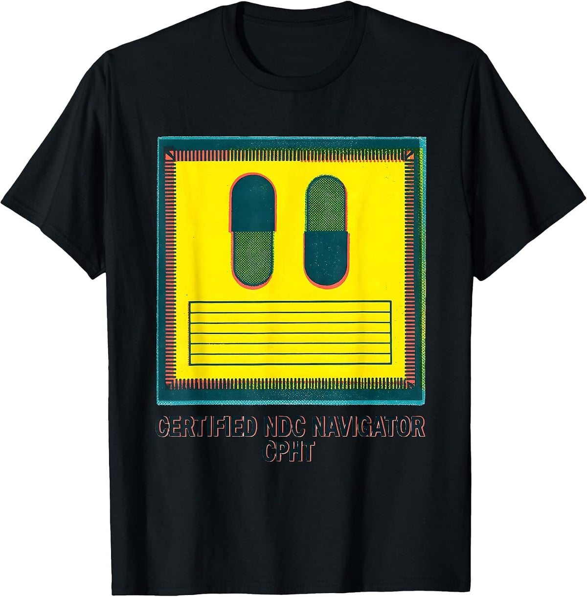 Men's Certified NDC Navigator CPhT Pharmacy Tech Grad T-Shirt - Black
