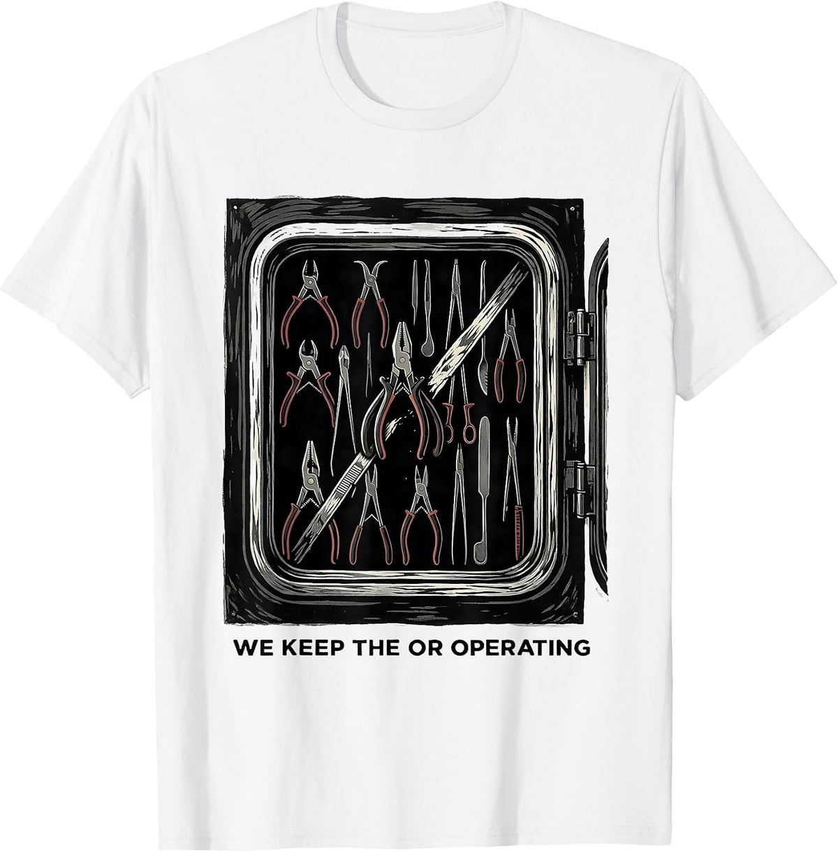 Men's We Keep The OR Operating Funny Sterile Processing Tech SPD T-Shirt - White
