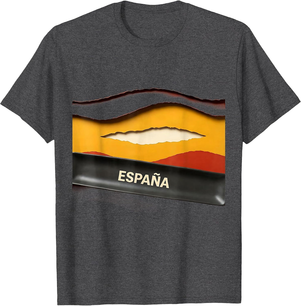 España National Pride Spanish Heritage Travel Souvenir T-Shirt - Dark Heather Grey