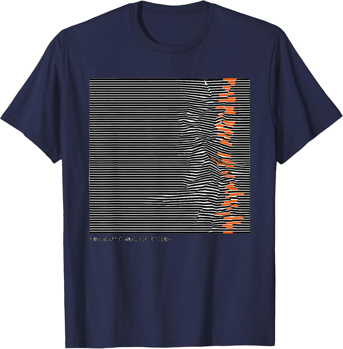 Men's Para Sharp At Eight Bent By Three Funny Paraprofessional T-Shirt - Navy Blue