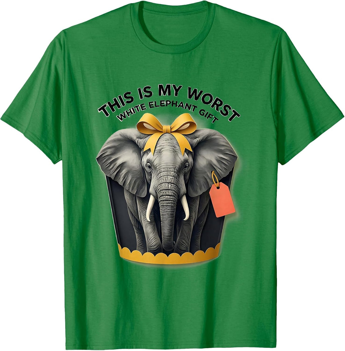 Men's This Is My Worst White Elephant Gift Funny Safari Squad T-Shirt - Kelly Green