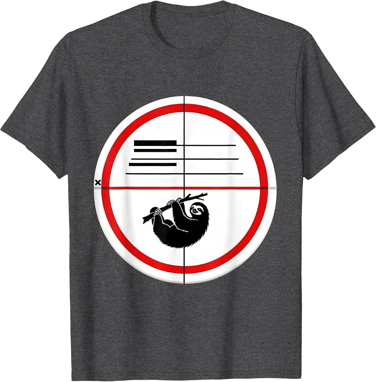 Sealed Sloth Badge Funny Lazy Humor Gift T-Shirt - Dark Heather Grey