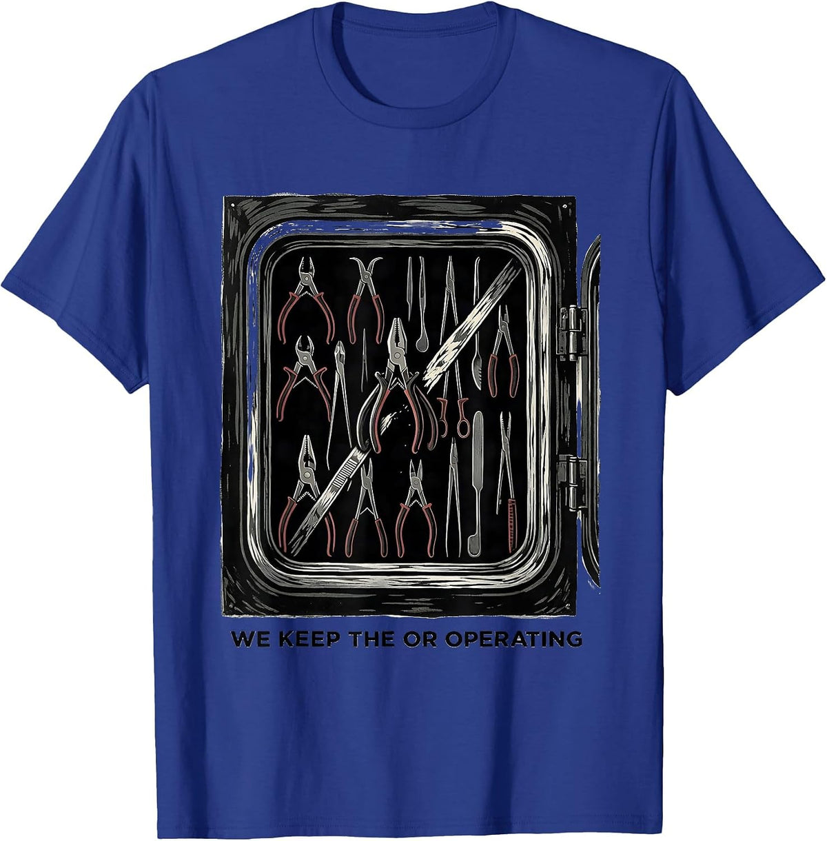 Men's We Keep The OR Operating Funny Sterile Processing Tech SPD T-Shirt - Royal Blue